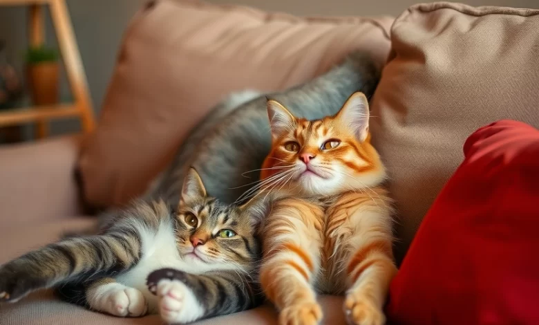 Диванные коты и смешные моменты
